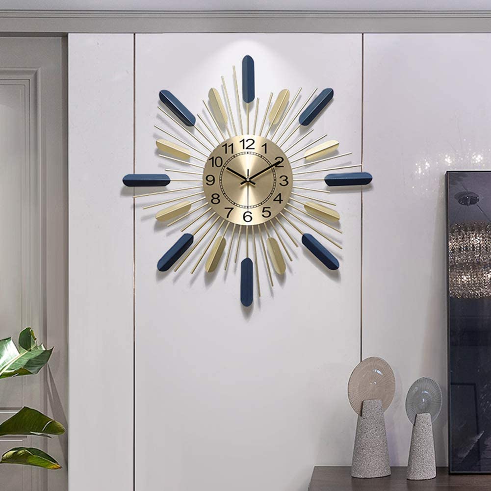 Amazon.co.jp: サンバースト壁掛け時計、ミッドセンチュリーモダン